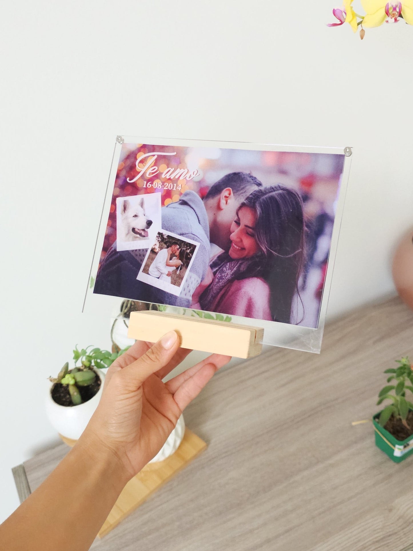 Placa x3 fotos - horizontal