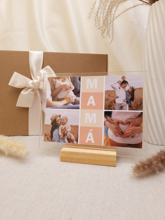 Placa x4 fotos - horizontal